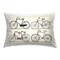 Vintage Bicycles on Beige Decorative Printed Throw Pillow Design by Vision Studio, 14 x 7 x 20